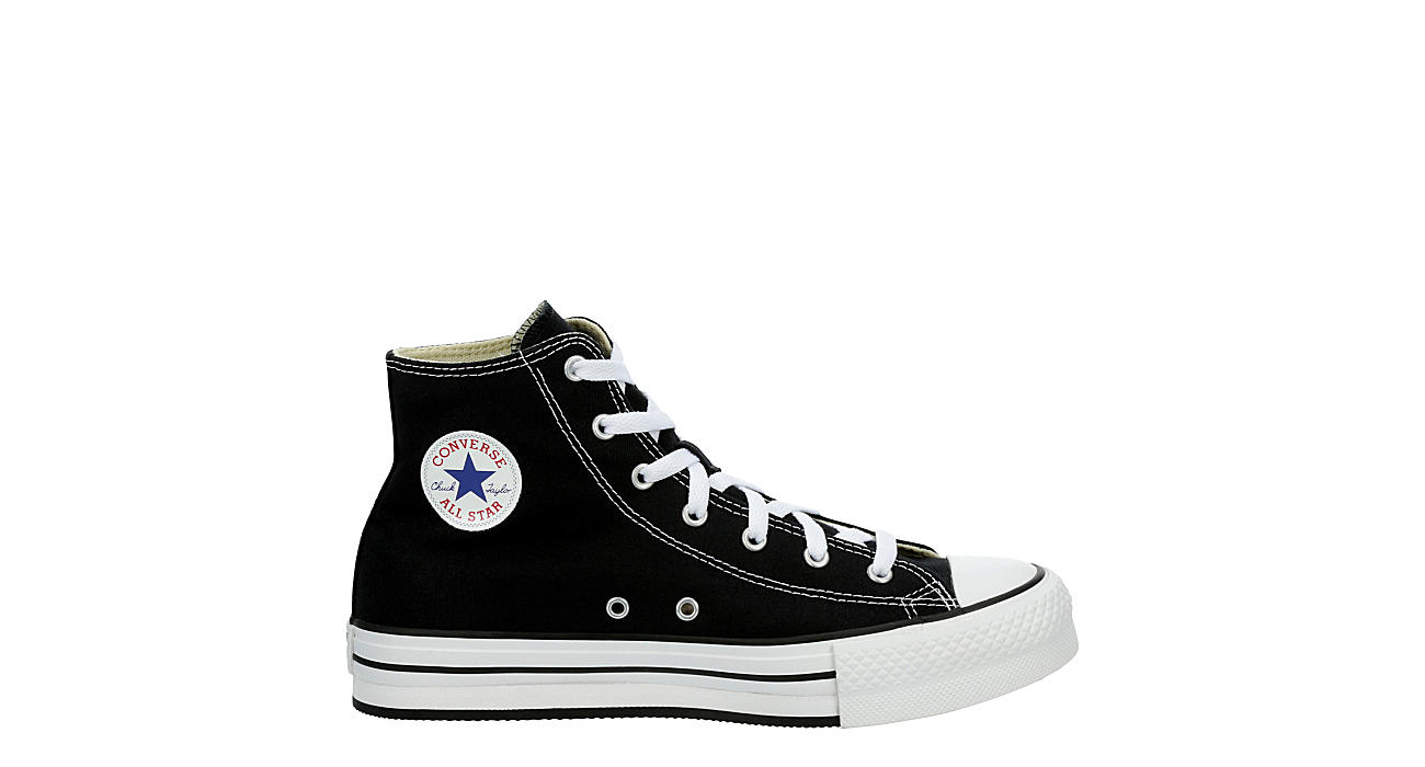 Black Converse Girls Big Kid Chuck Taylor All Star High Top Sneaker ...