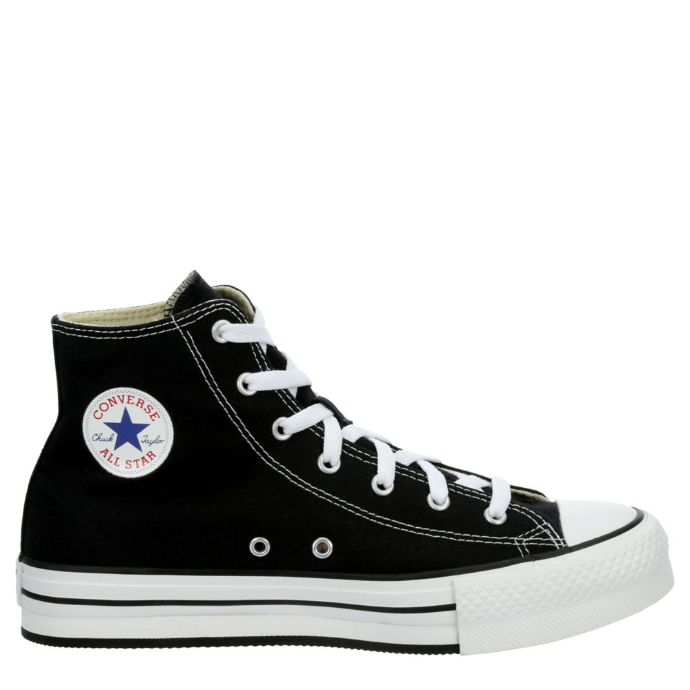 Black Converse Girls Big Kid Chuck Taylor All Star High Top Sneaker ...