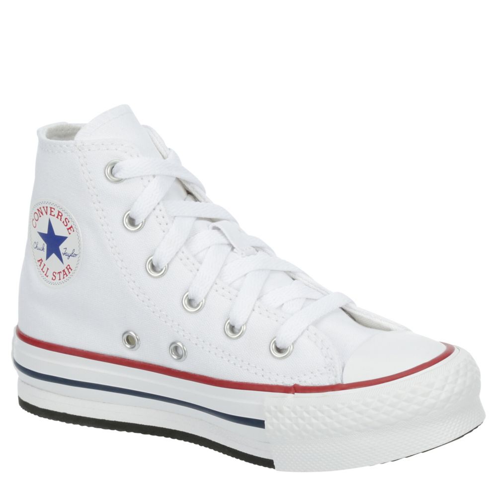 Ánimo Oeste fecha White Converse Girls Chuck Taylor All Star High Top Platform Sneaker | Kids  | Rack Room Shoes