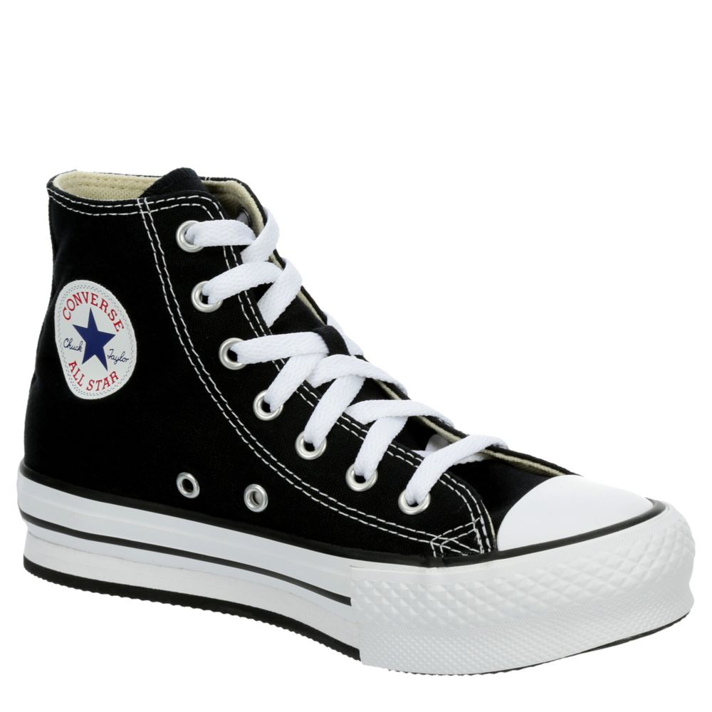 Black Converse Girls Little Kid Chuck Taylor All Star High Top Sneaker ...