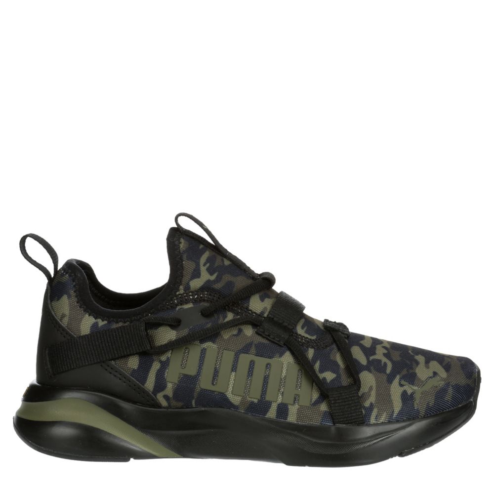 black camo slip on sneakers