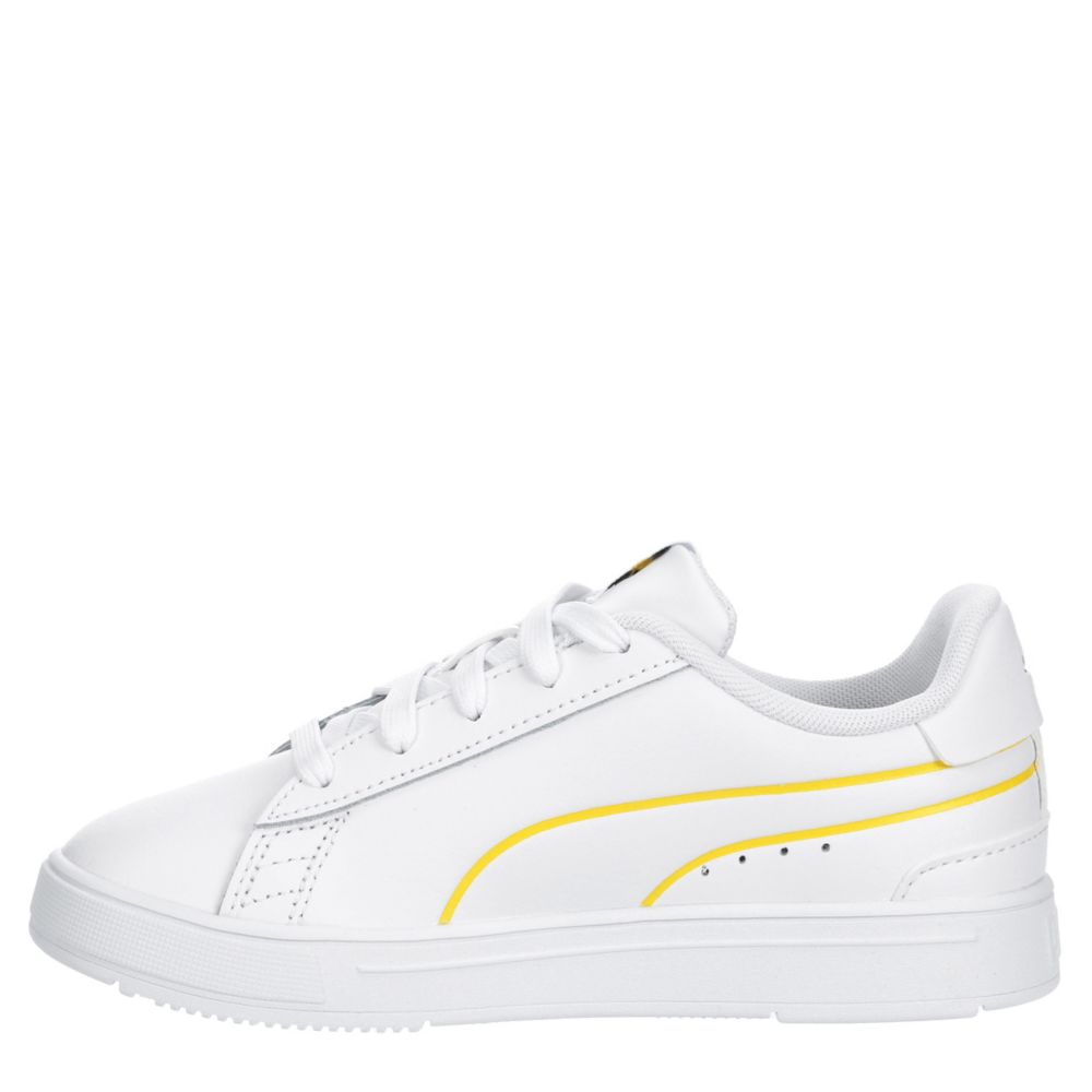 puma plain white sneakers
