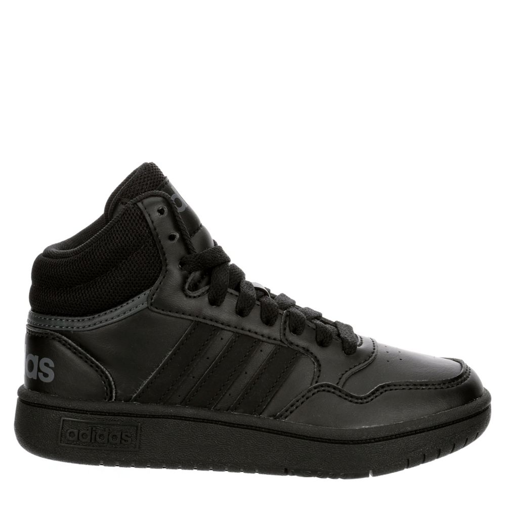 Black Boys Little-big Kid Hoops 3.0 Mid Sneaker | Adidas | Rack Room Shoes