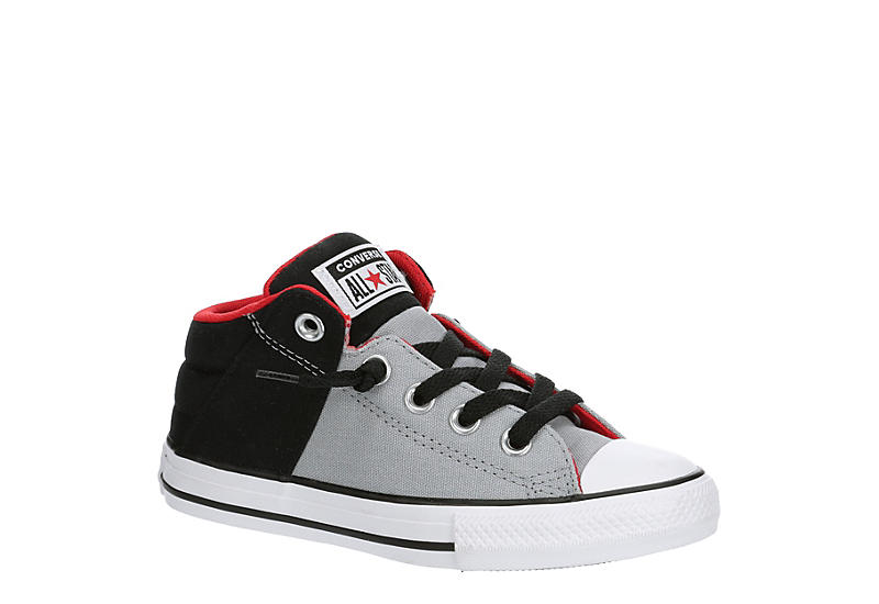 Grey Converse Boys Big Kid Chuck Taylor All Star Axel Mid Sneaker Kids | Rack Shoes