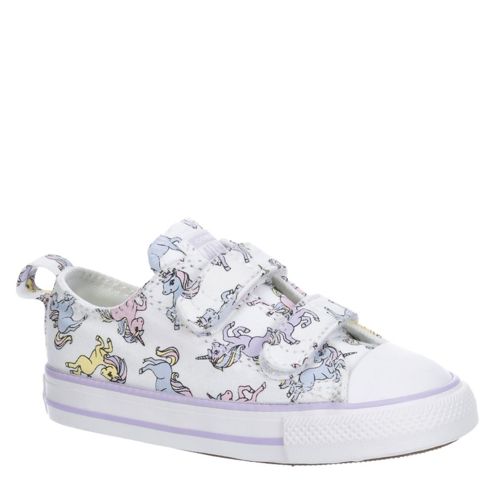 White Converse Girls Infant Chuck All Star Low | Velcro | Room Shoes
