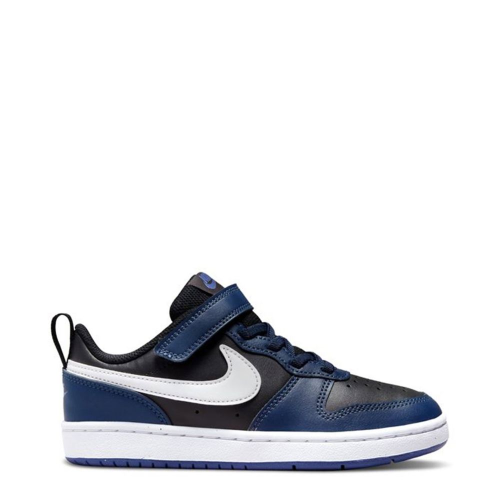 nike boys court borough 2 low top sneaker - navy