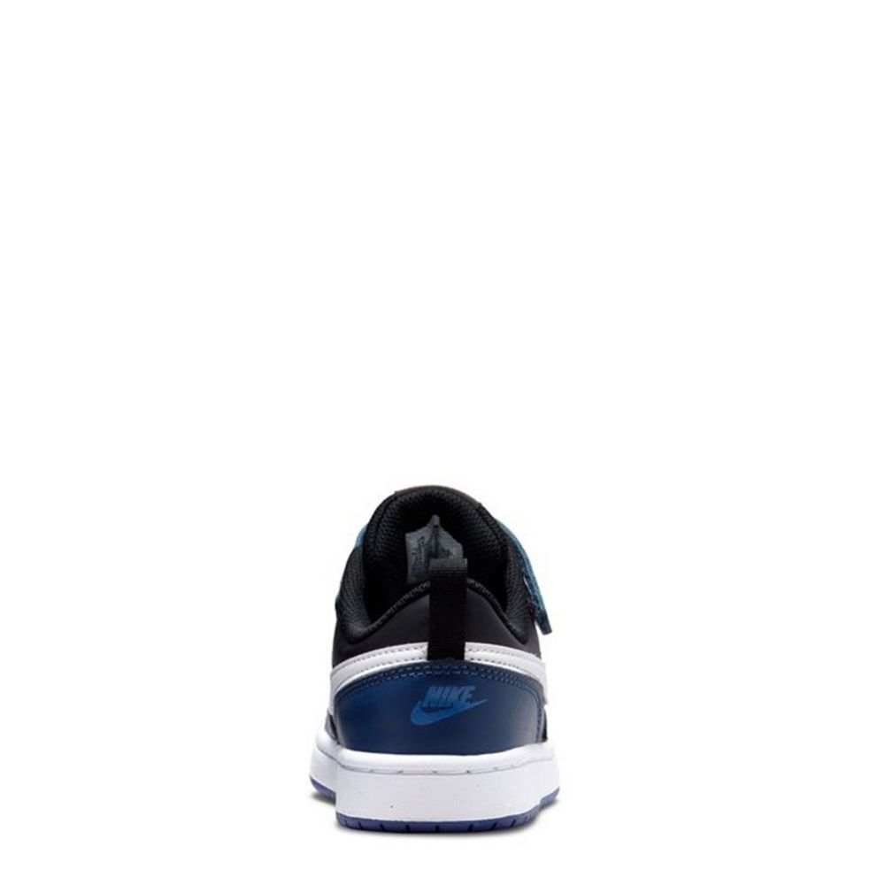 nike boys court borough 2 low top sneaker - navy