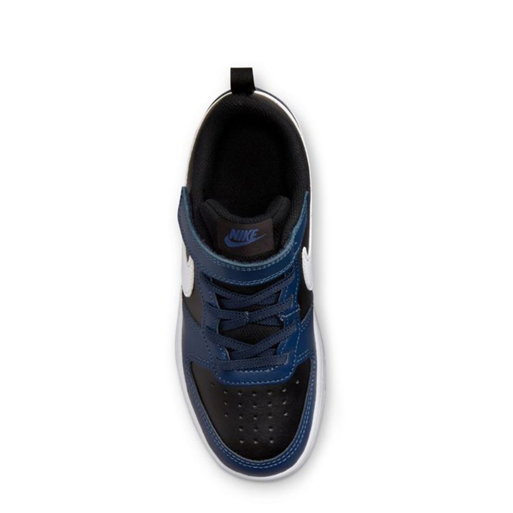 nike boys court borough 2 low top sneaker - navy