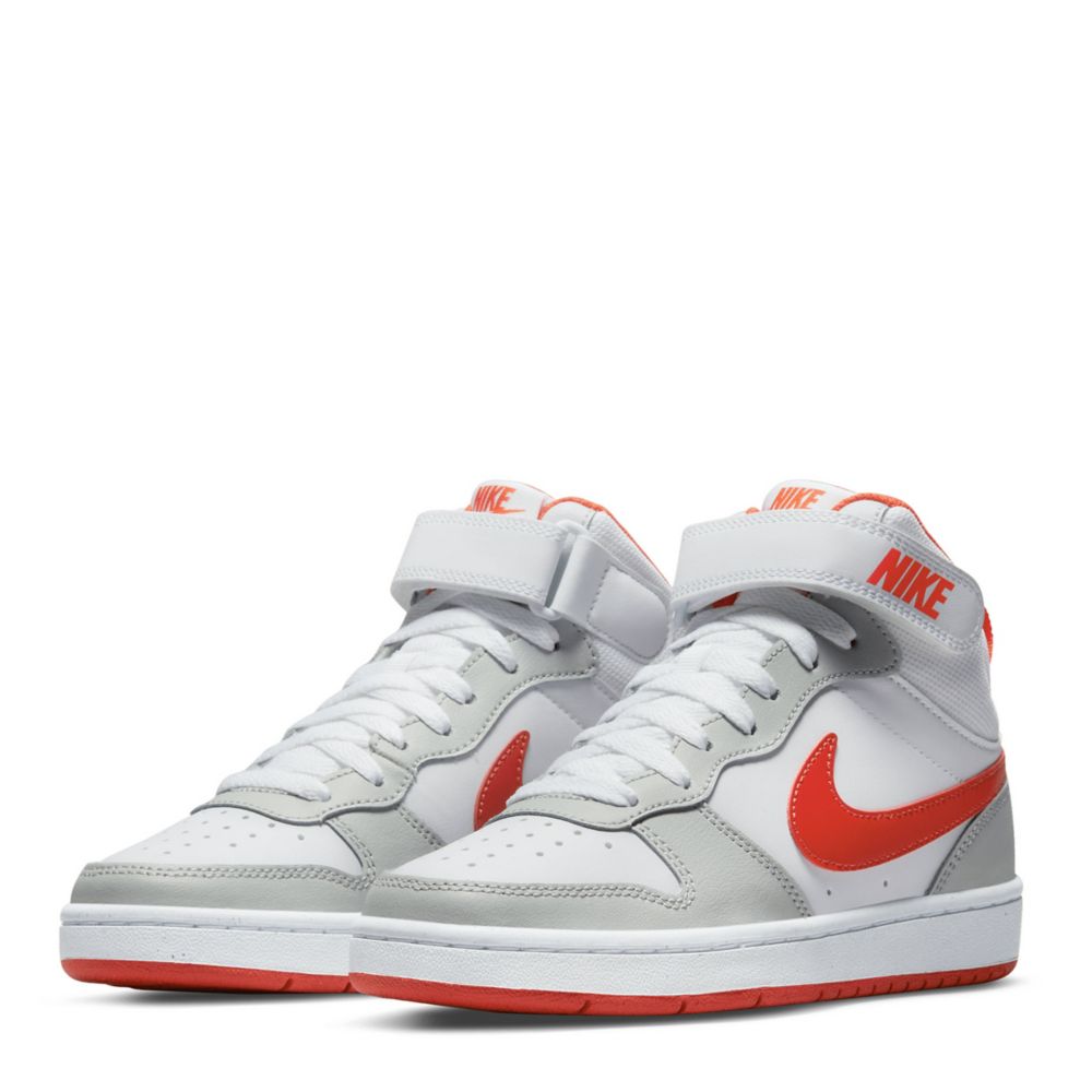 Grey Nike Boys Court Borough 2 Mid | Kids | Rack Room Shoes