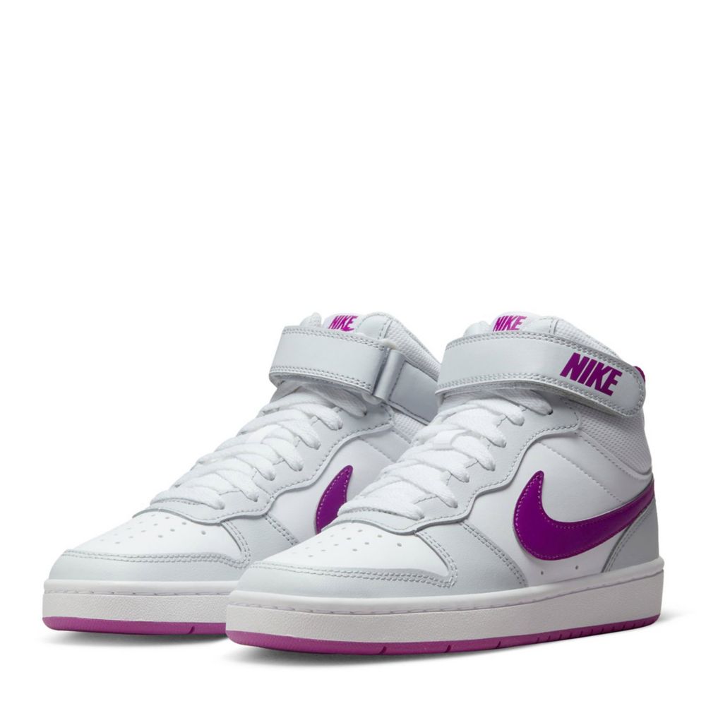 Nike Kids' Court Borough 2 High Top Sneaker Big Kid