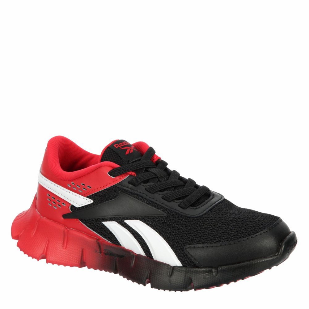 reebok black and red sneakers