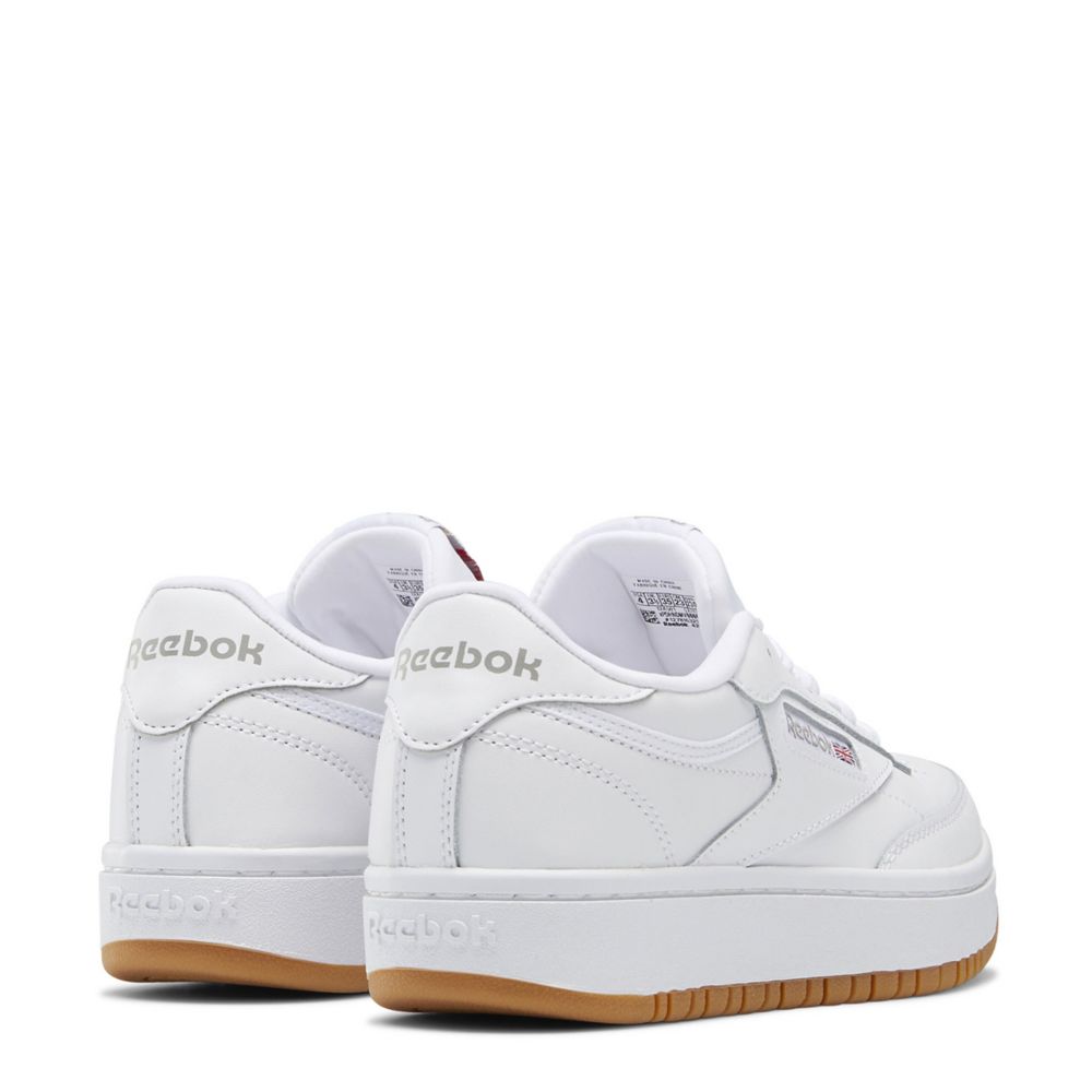 Reebok Club C Double Platform Tennis Sneaker, Big Kid's Size 4 M, White  Leather
