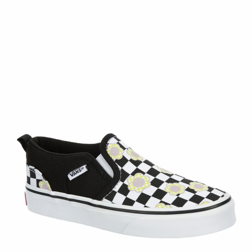 Vans Asher Checkboard Slip-On Sneaker - Kids' - Free Shipping