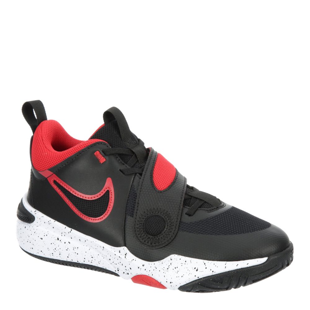 Black Nike Boys Big Kid Team Hustle High Top Basketball Shoe | Athletic & Sneakers | Rack Room Shoes