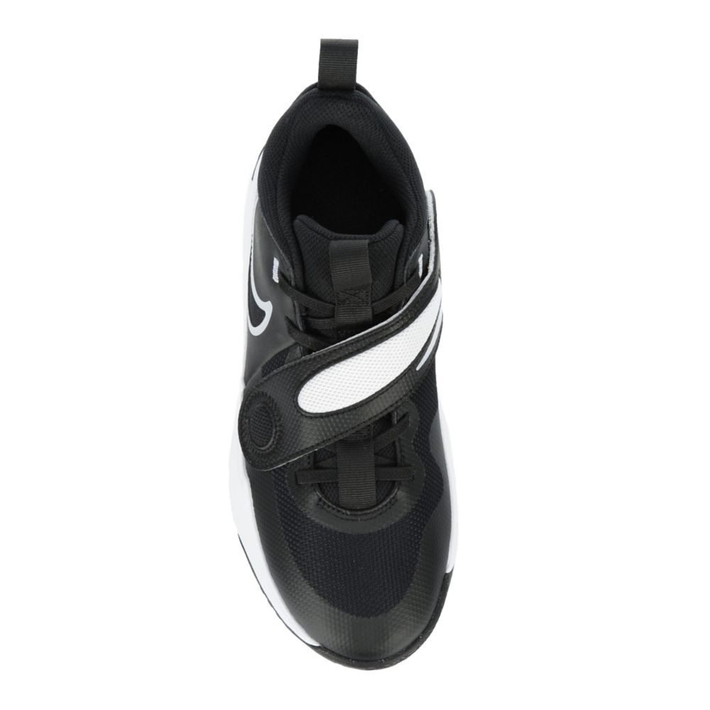 Black Nike Boys Team Hustle D11 High Top Basketball Shoe Athletic