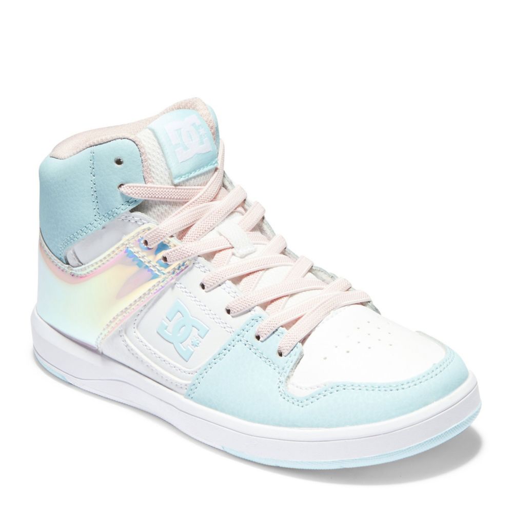 Silver Girls Little Kid Cure High Top Sneaker Dc Shoes Rack