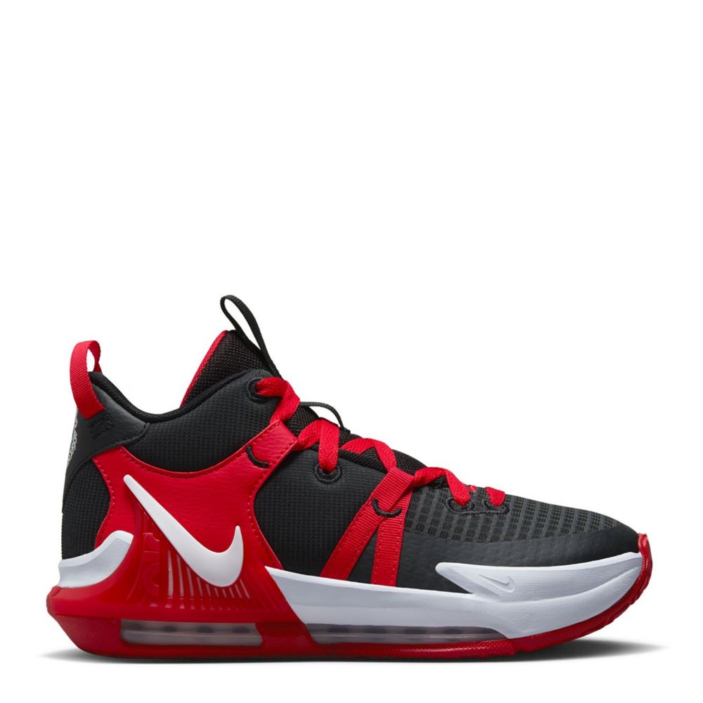 Nike red and black basketball clearance shoes