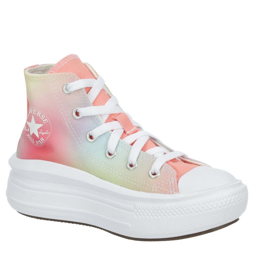 Egenskab Snuble Auckland Pink Converse Girls Chuck Taylor All Star Move High Top Sneaker | Athletic  & Sneakers | Rack Room Shoes
