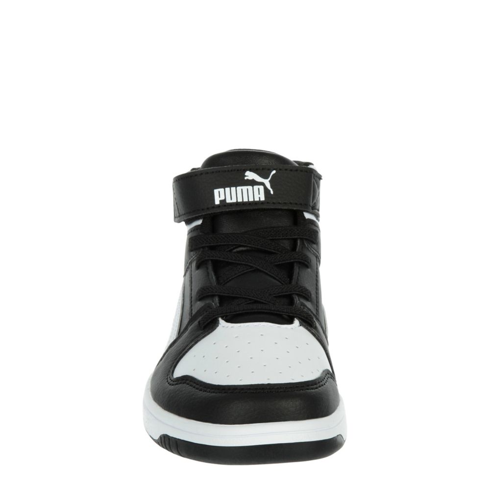 PUMA Rebound LayUp Mid Sneakers JUNIOR 370486-08 BLACK-HIGH