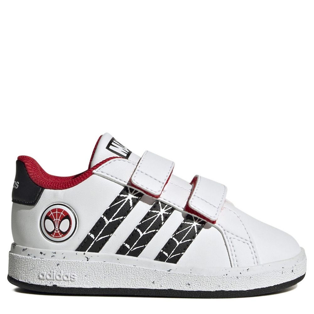 White Adidas Boys Infant Grand Court 2.0 Spiderman Sneaker | Athletic u0026  Sneakers | Rack Room Shoes