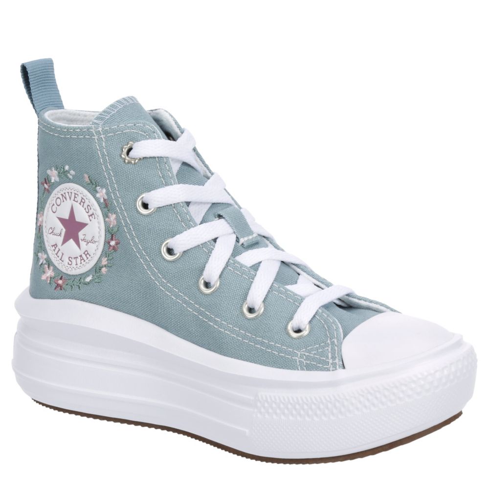 Teal cheap girls converse