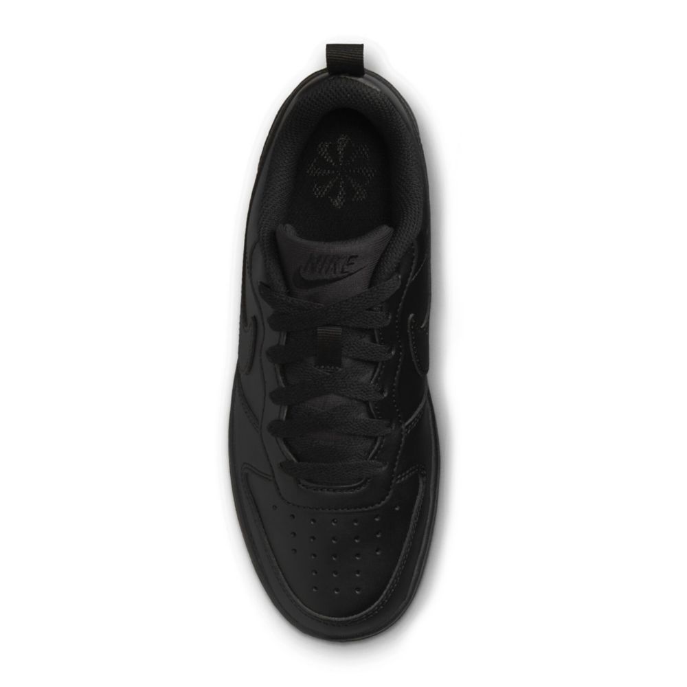 Kids Boys Junior Black & Red Nike Court Borough Low 2 Trainers