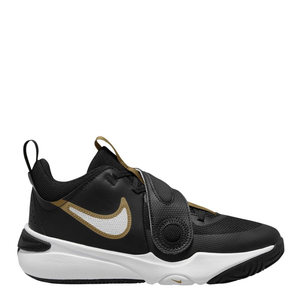 Gold Boys Team Hustle D11 High Top Basketball Shoe | Nike | Rack Room Shoes