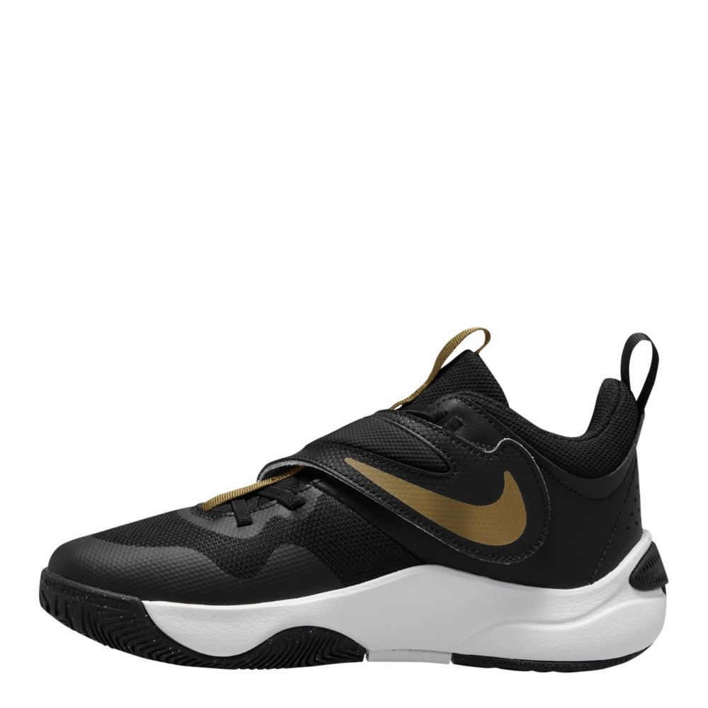 Gold Boys Team Hustle D11 High Top Basketball Shoe | Nike | Rack Room Shoes