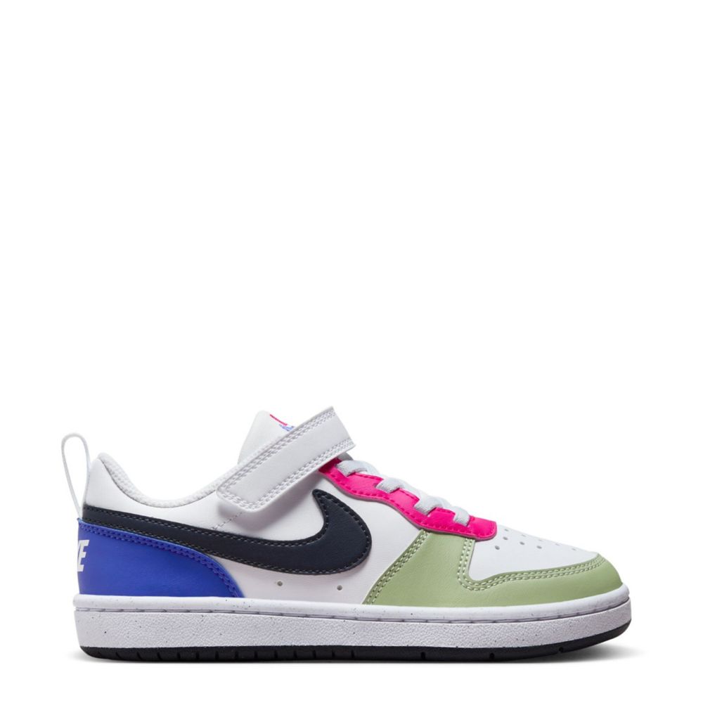 Nike Older Girls Court Borough Low Recraft Trainers - White/Green - Size 5 Older