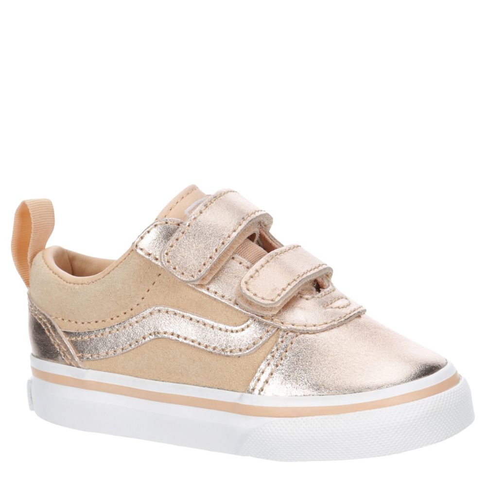 White and cheap rose gold vans