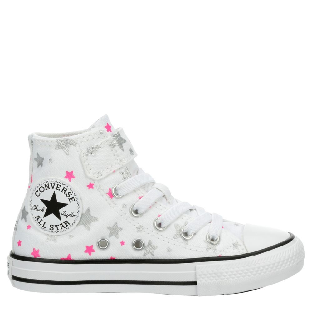 Pink Girls Chuck Taylor All Star Sparkle Party Mid Sneaker | Converse ...