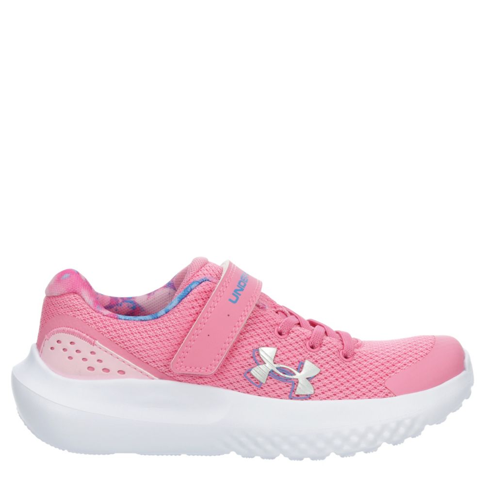 Color Pop Under Armour Girls Little Kid Surge 4 Sneaker Rack Room Shoes