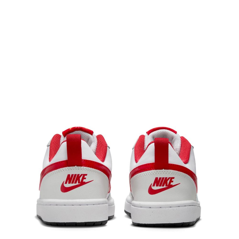 White Nike Boys Big Kid Court Borough Low Recraft Sneaker