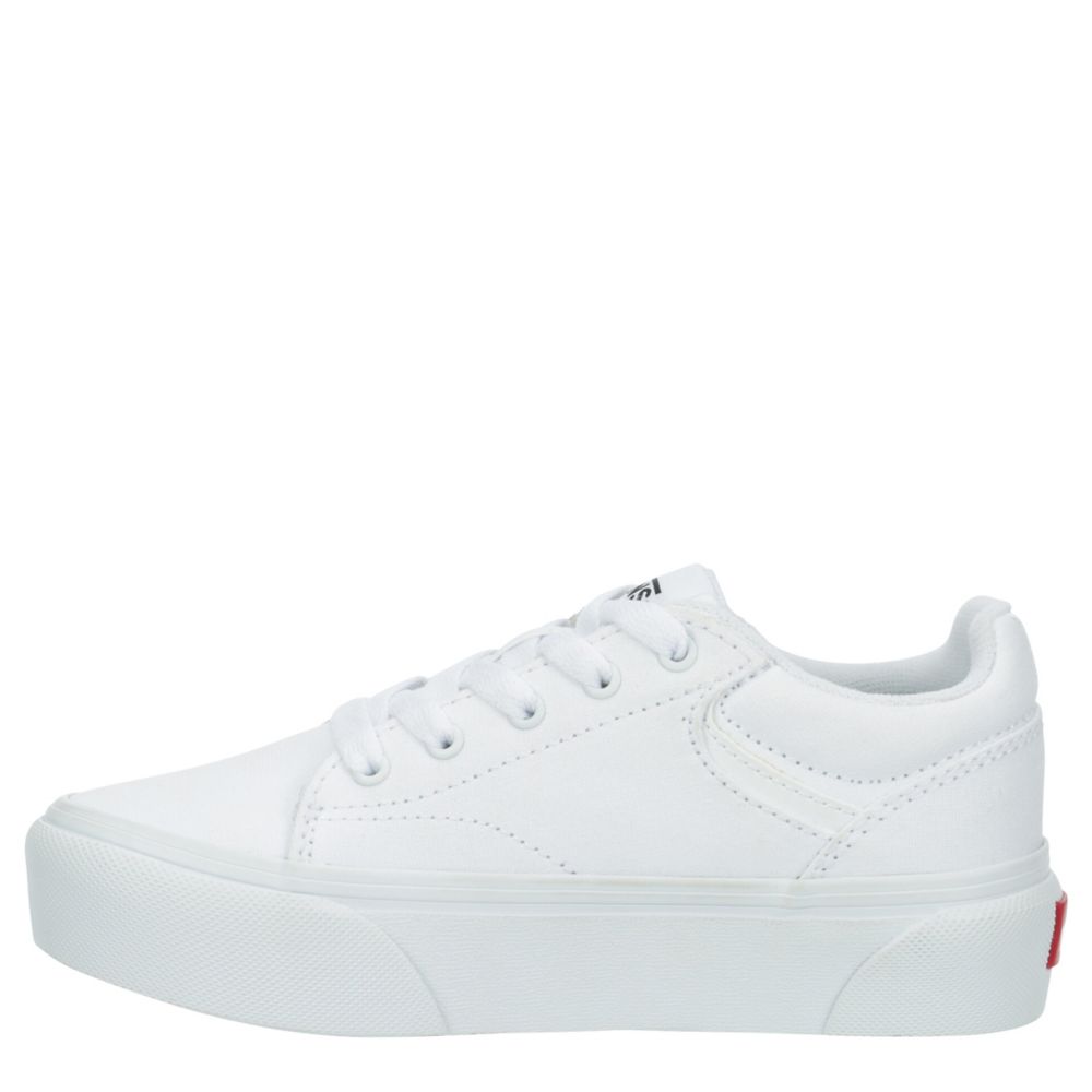 White Girls Little-big Kid Seldan Platform Sneaker, Vans