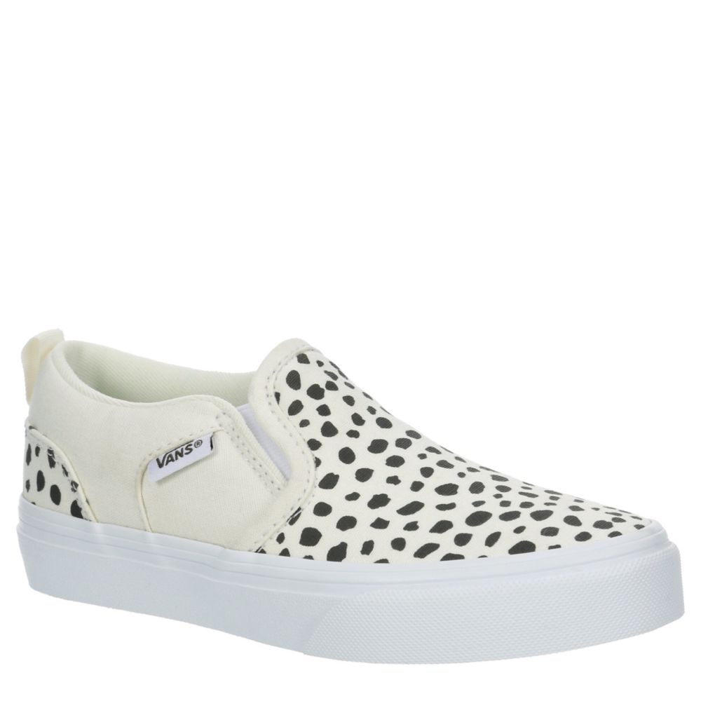 Ivory slip on vans best sale