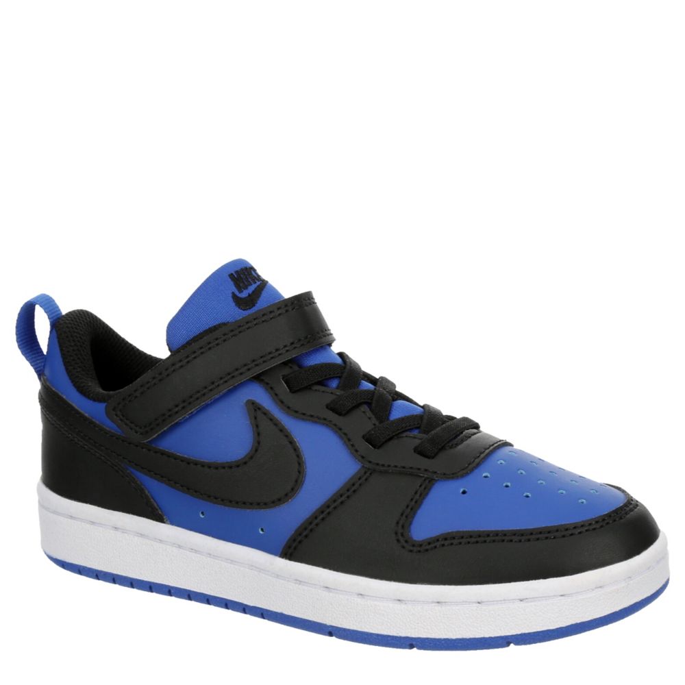 Nike Kids Preschool Court Borough Low Recraft Shoes Size 2.5 Black Blue White