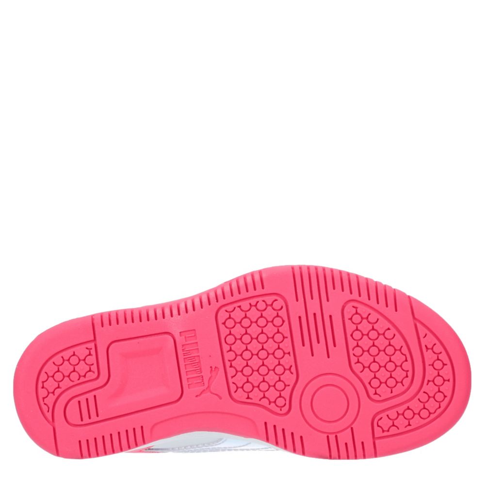 Bright Pink Puma Girls Little Kid Rebound Layup Sneaker
