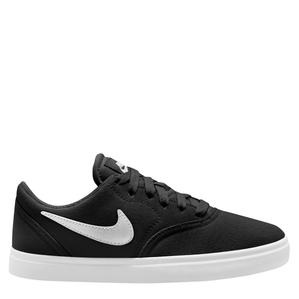 Nike sb check solarsoft black  and  white canvas skate shoes hotsell