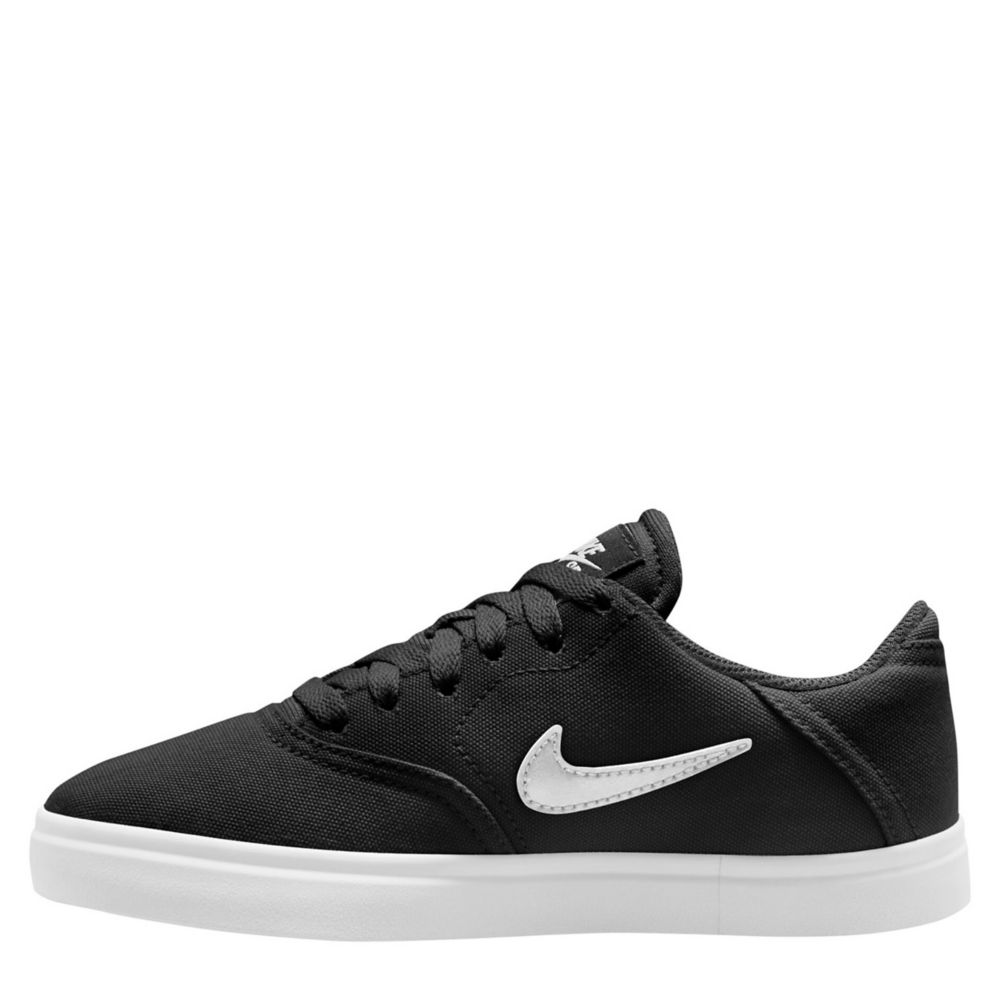 Nike SB Check Canvas Kids Shoes Black White 5.5