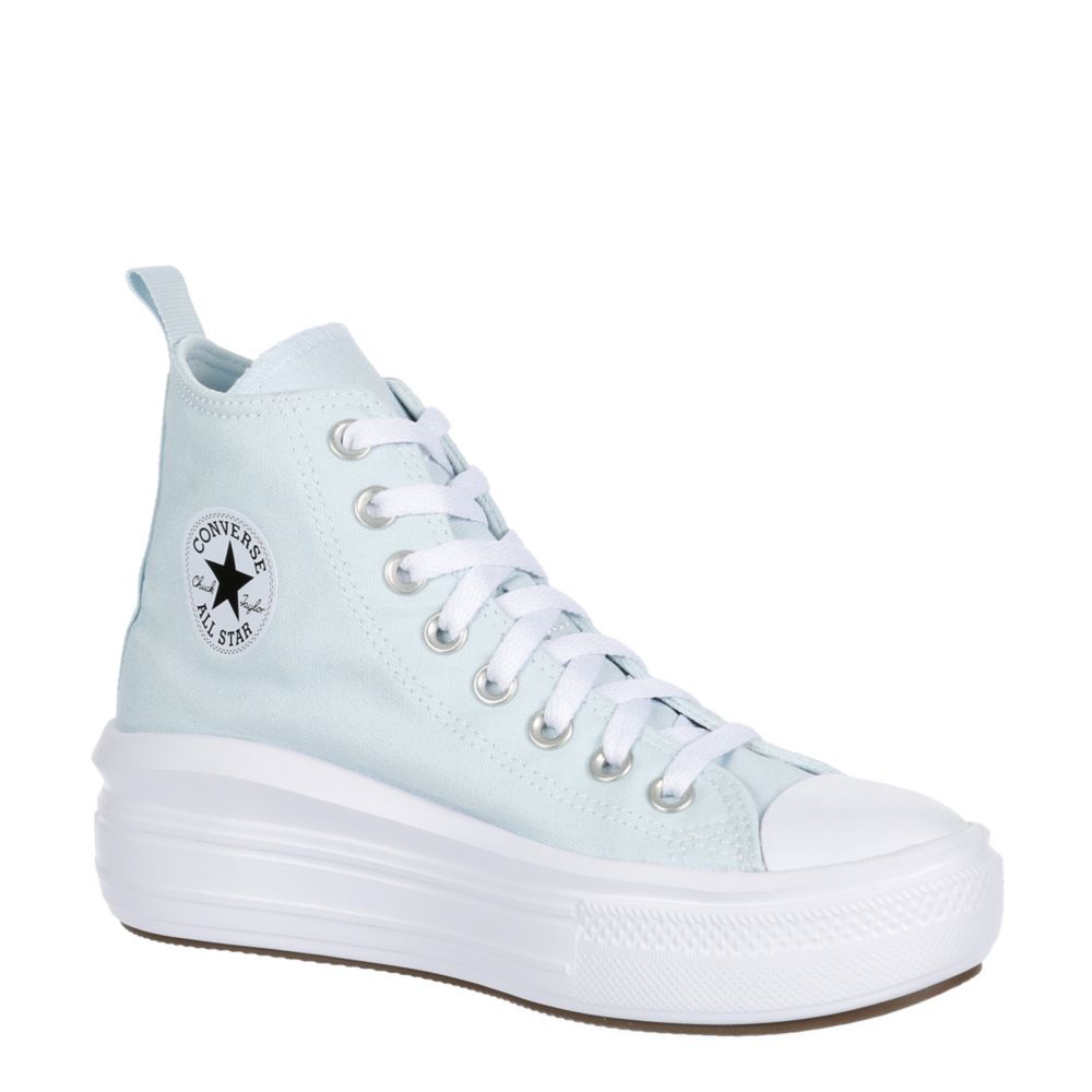 White Converse Girls Chuck Taylor All Star Move High Top Sneaker Rack Room Shoes