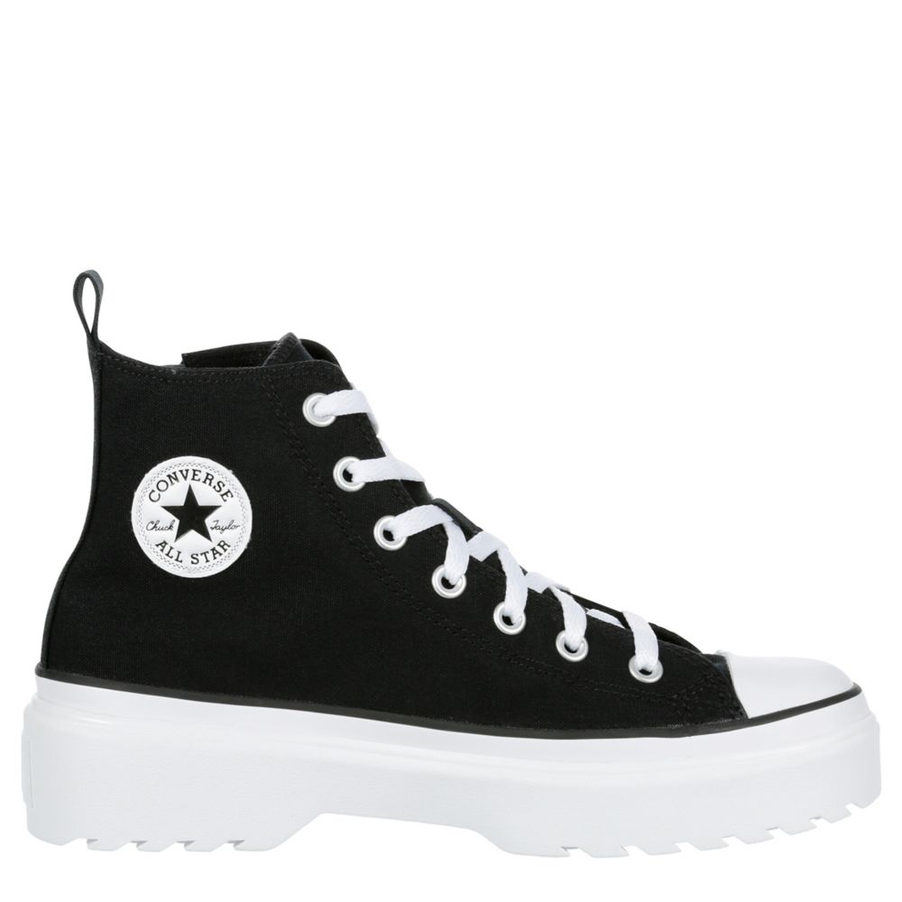 Black Converse Girls Chuck Taylor All Star Lugged Lift High Top Sneaker Rack Room Shoes