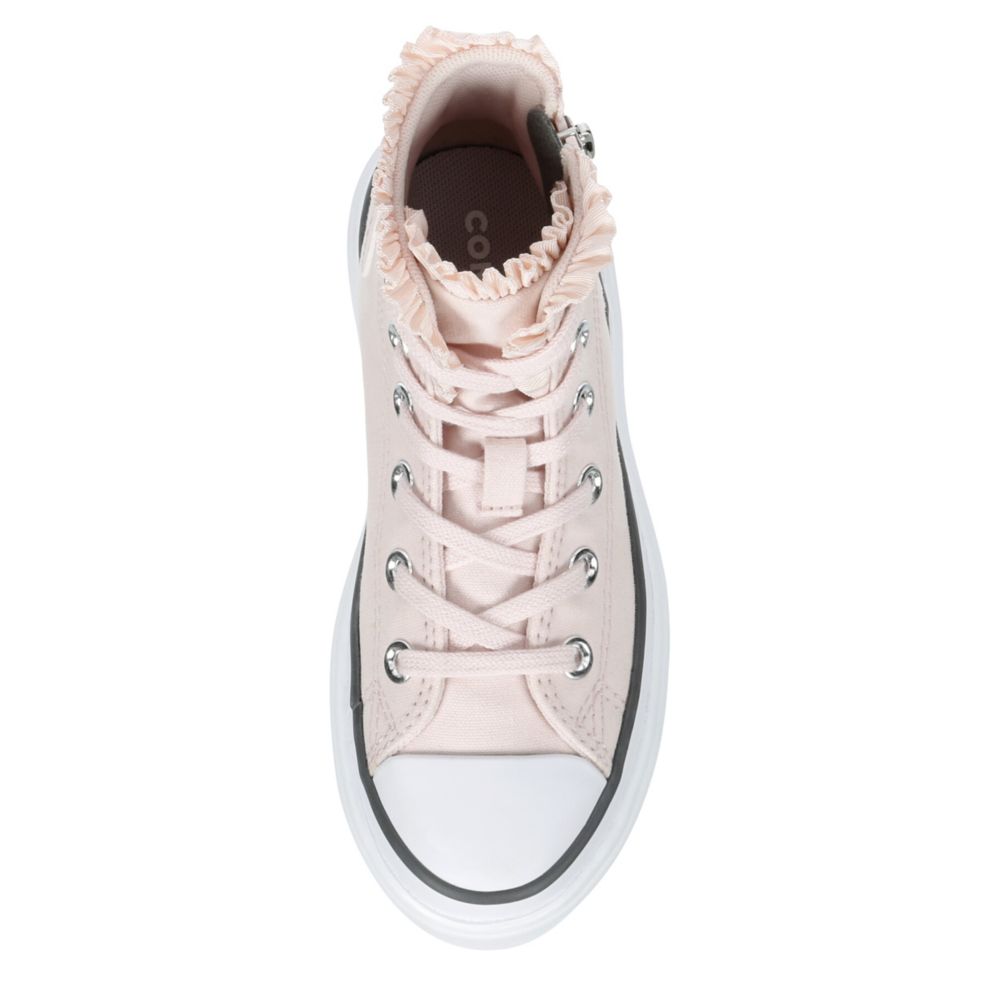 White Converse Girls Chuck Taylor All Star Lugged Lift High Top Sneaker