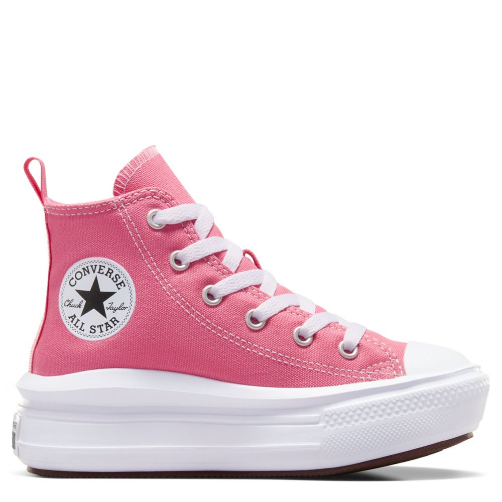 CONVERSE GIRLS CHUCK TAYLOR ALL STAR MOVE HIGH TOP SNEAKER - BRIGHT PINK