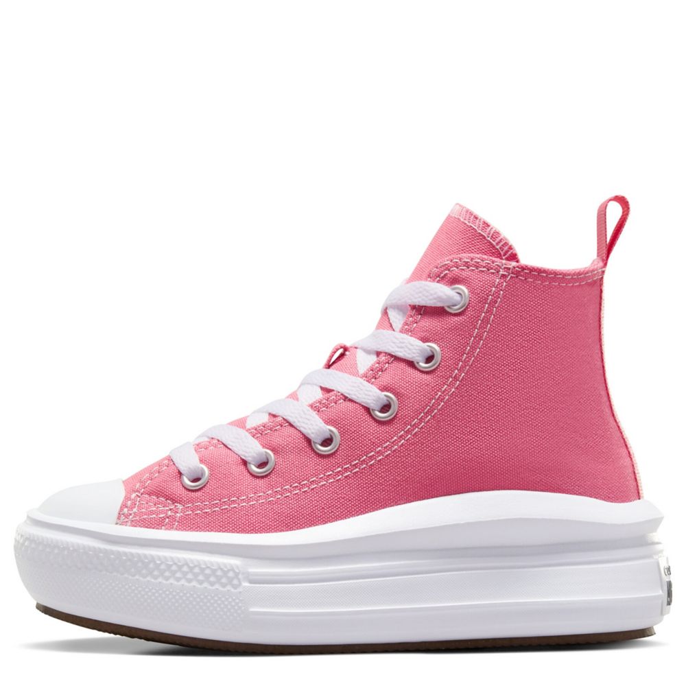CONVERSE GIRLS CHUCK TAYLOR ALL STAR MOVE HIGH TOP SNEAKER - BRIGHT PINK