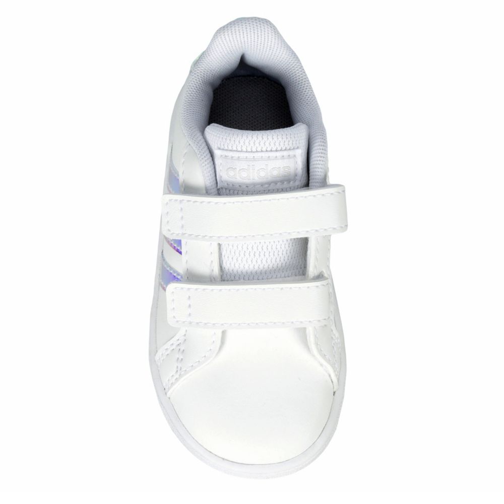 adidas grand court trainers infant girls