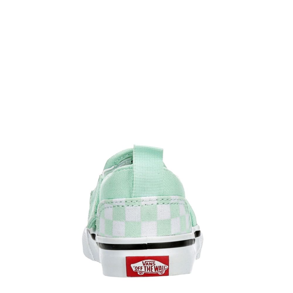 vans checkerboard mint