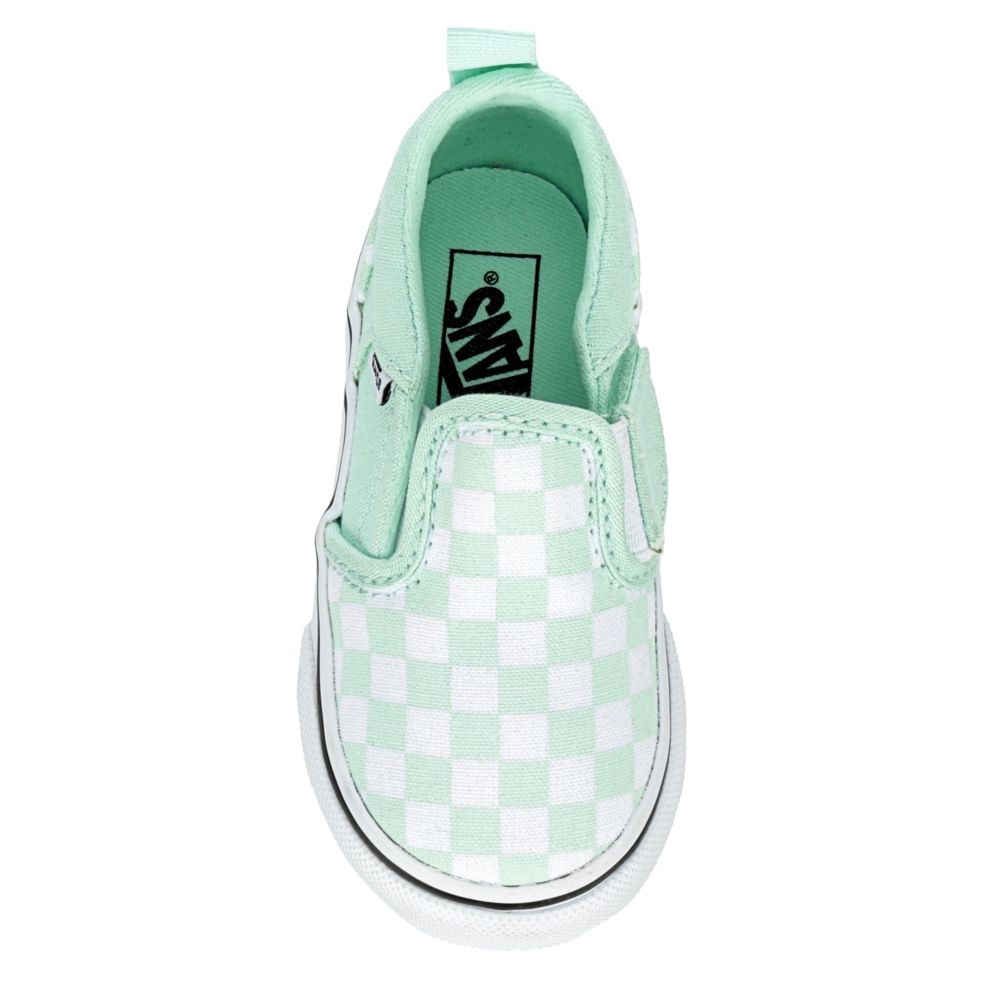 mint checkered vans