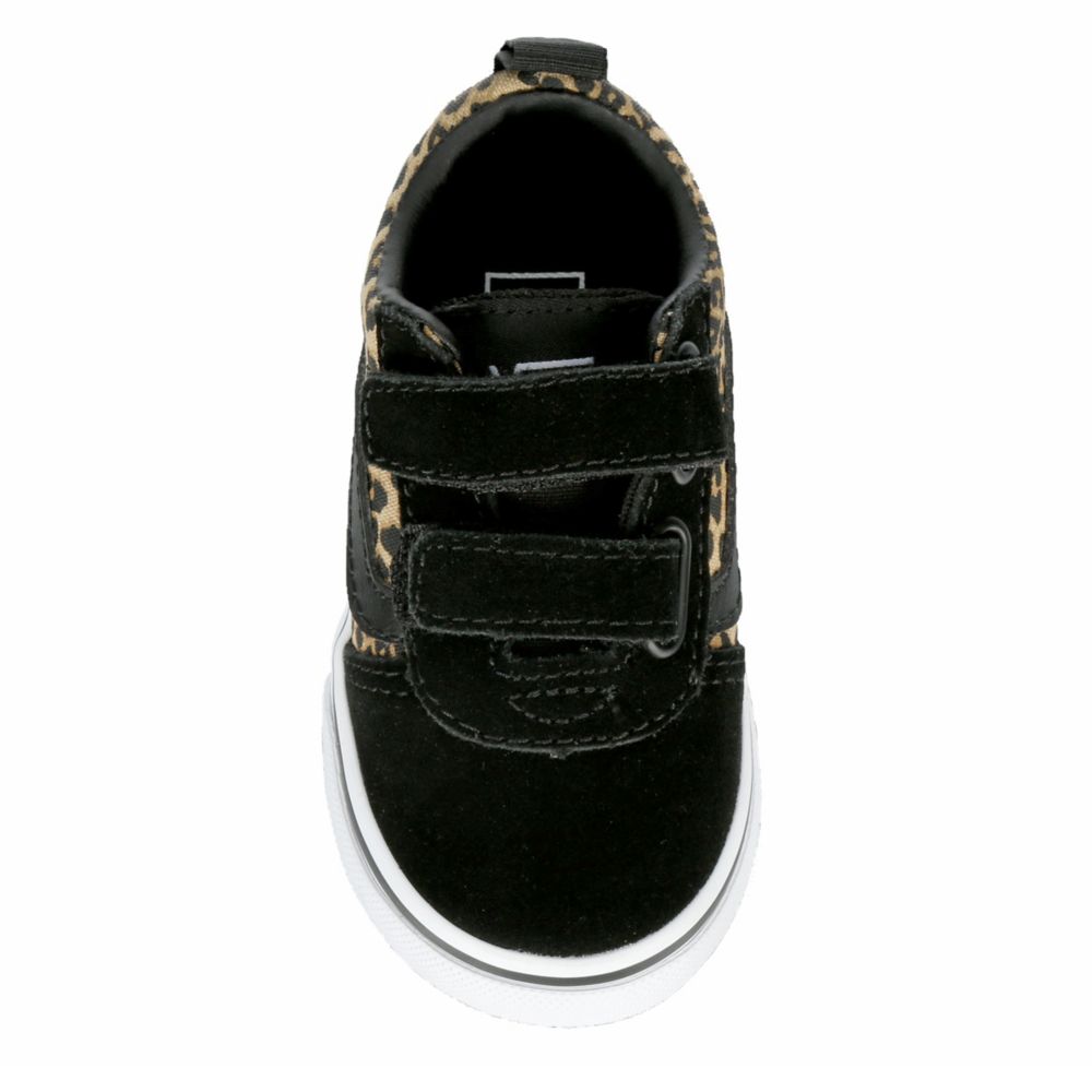infant black leather vans