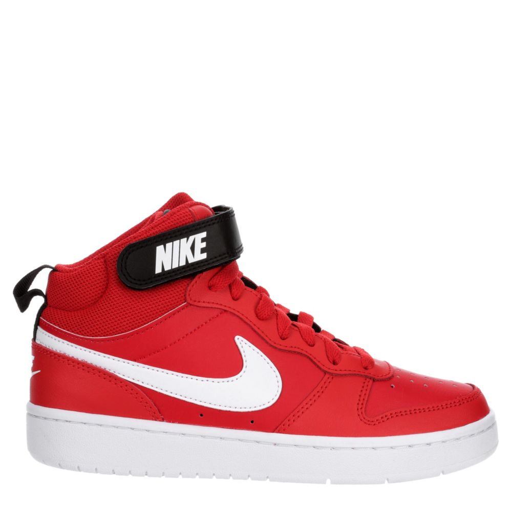 Red Nike Boys Court Borough Mid Sneaker Athletic Rack Room Shoes