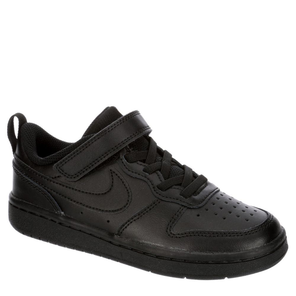 Black Nike Boys Court Borough 2 Low Top Sneaker | Kids | Rack Room Shoes